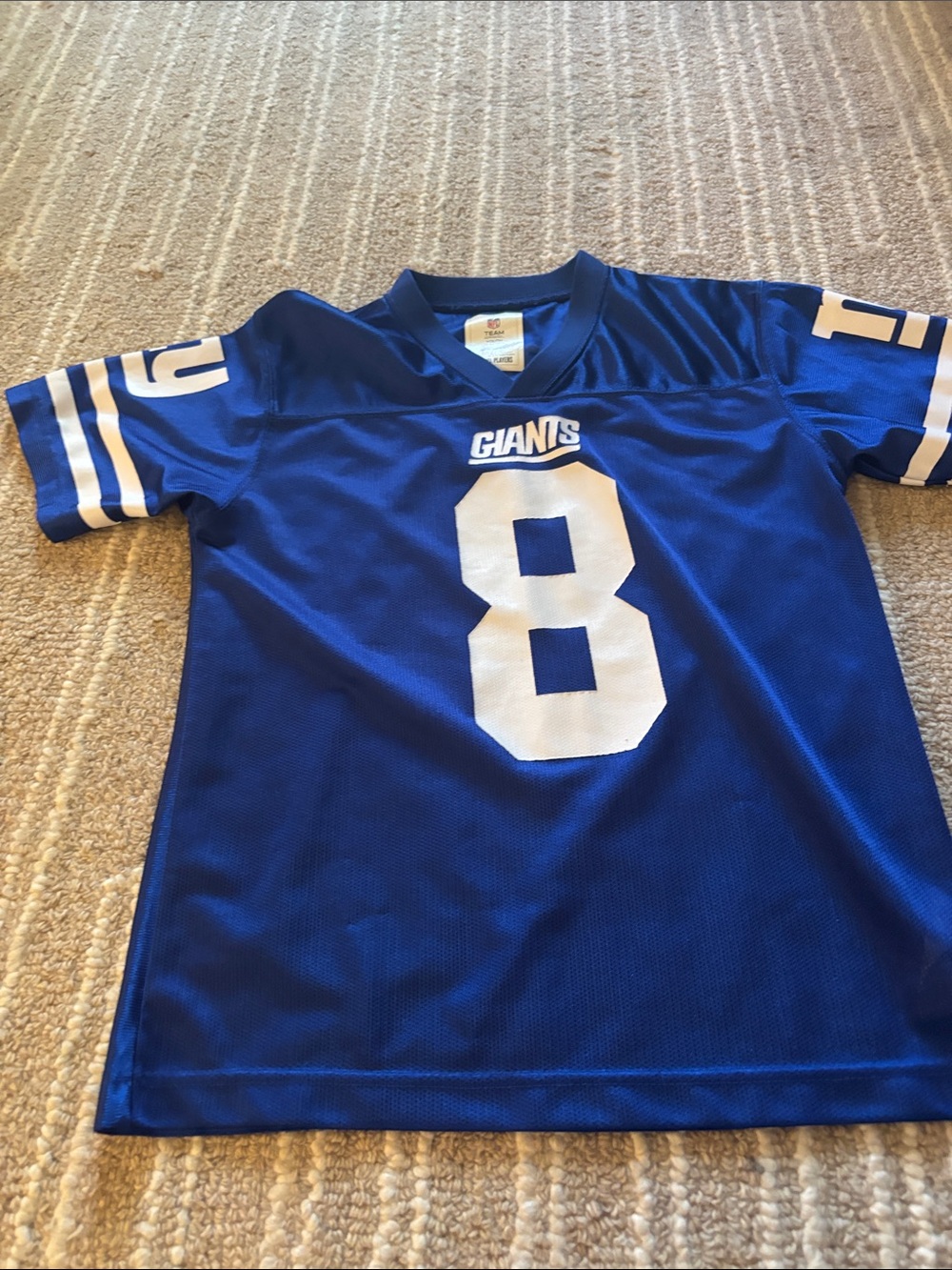 NFL Kids Blue & White Giants #8 Jersey